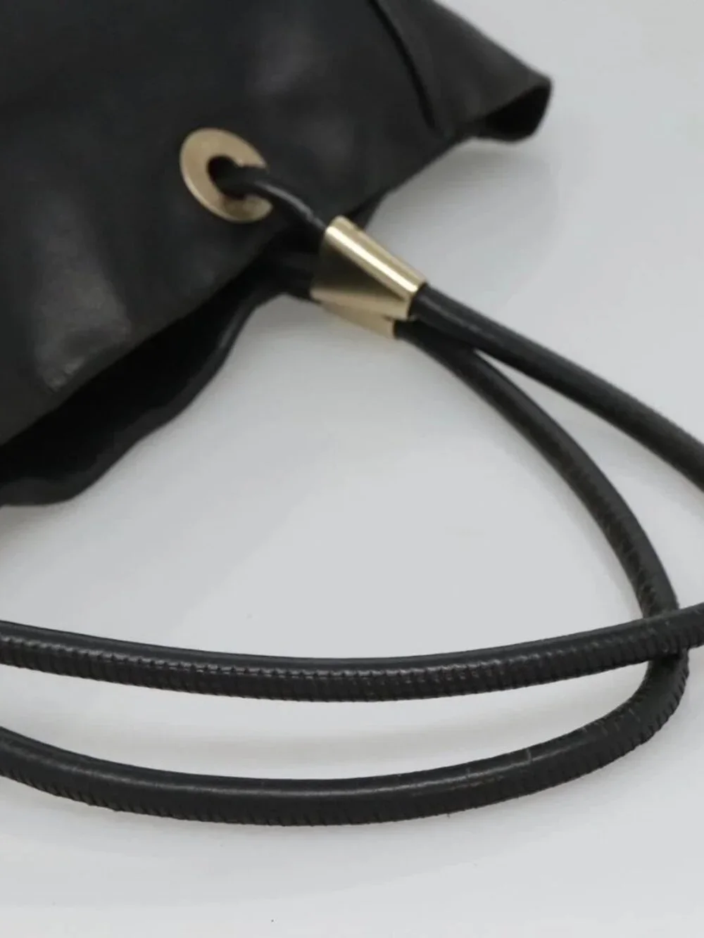 CHANEL Camelia Tote Bag Lamb Skin Black CC Auth BA841